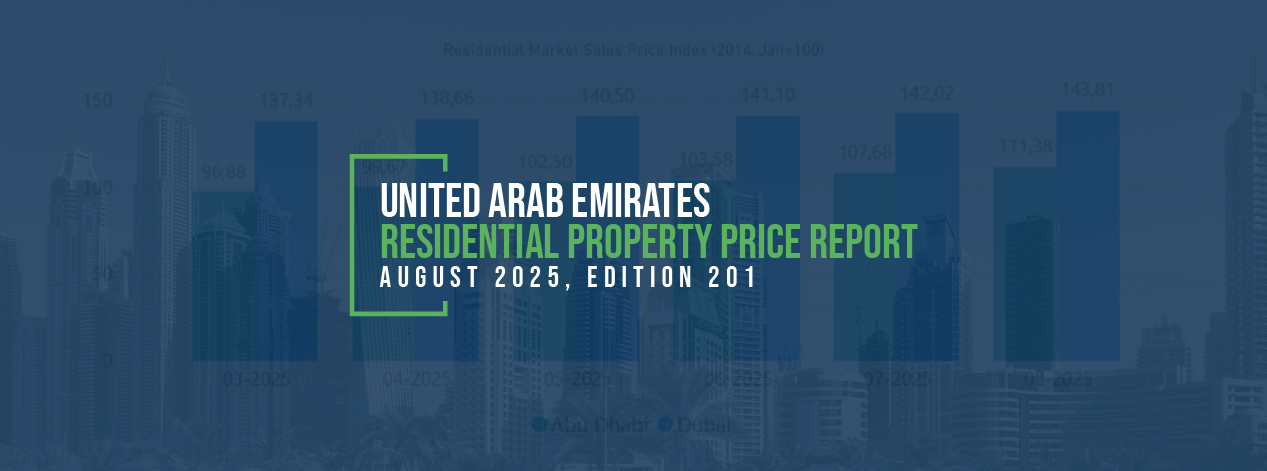 UAE Residential Property Price Report – August 2025
